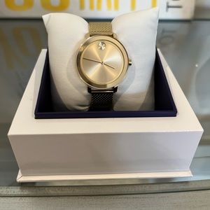 Movado Women’s Bold Gold-Tone Mesh Watch